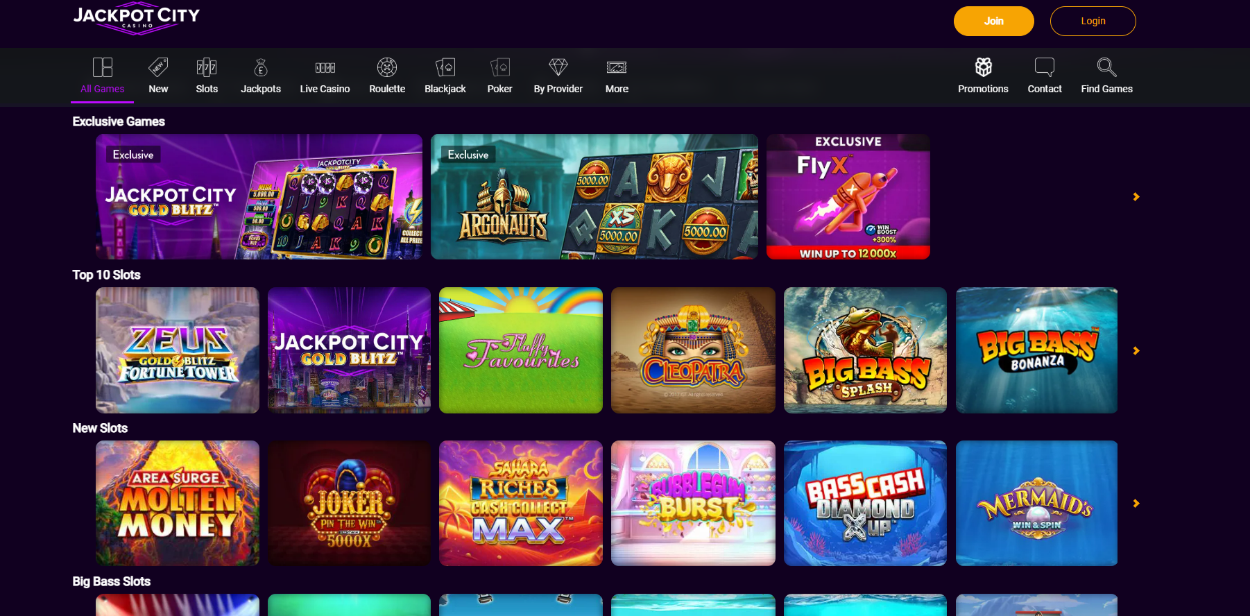 Jackpot City screenshot
