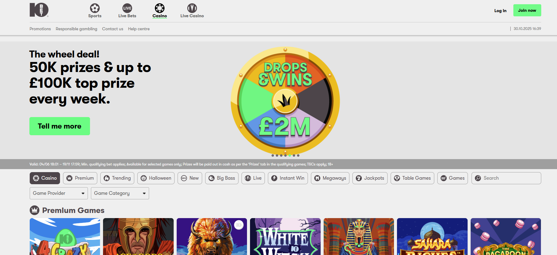 10Bet Casino screenshot